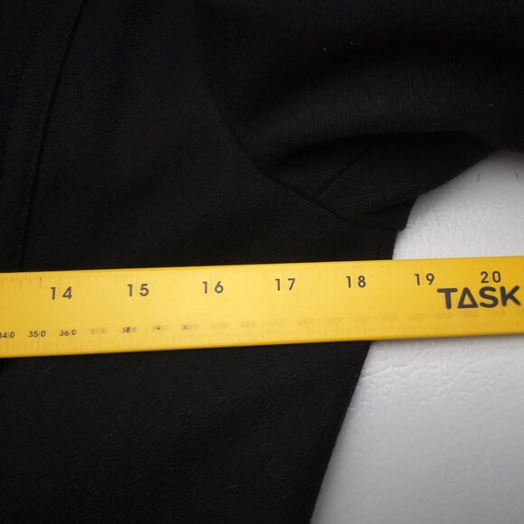 Banana Republic Ladies Size Medium Lined Black Wool Blend  Belted Pea Coat - Picture 11 of 14